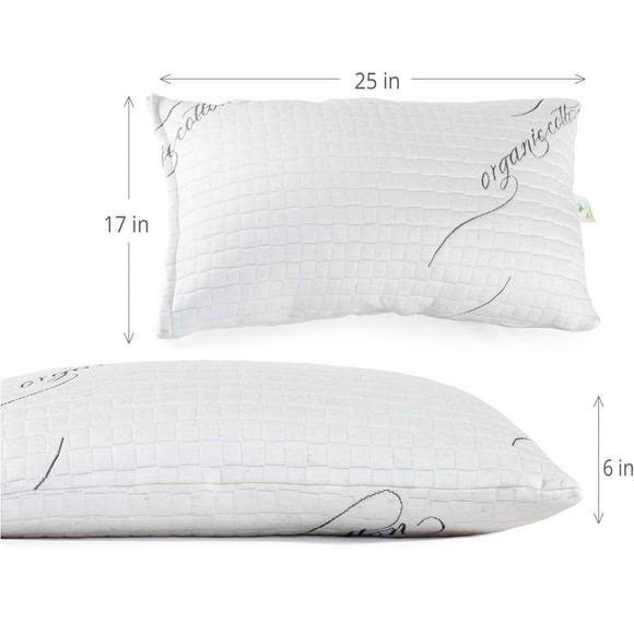 Latex Pillow Standard Size Adjustable Bed Pillows with Washable Cover (1) - Picture 2 of 4